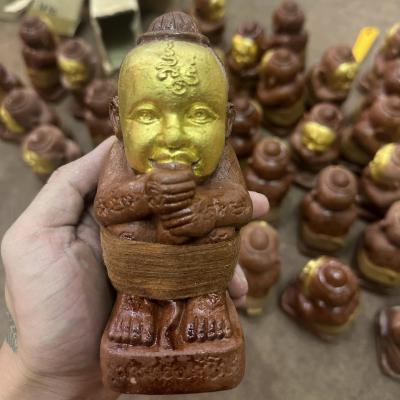 Large Statue Guman Gold Face Windfall Gambling Win Goy Be2556 Thai Amulet #6333