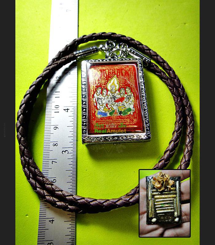 THAI AMULET DRAWING LOCKET PHETPAYATON DEITY GOD 7 WIFES PARAMOUR LP KERN RED