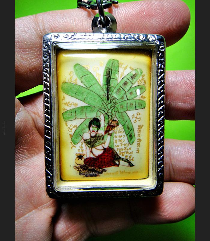 THAI REAL AMULET BANANA LADY SPIRIT WINDFALL RICH WEALTH LP LERSRI LINGYAI