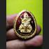 THAI REAL AMULET 4FACE GOD 108 MONK BLESSED WAT NOK 18K GOLD PLATED BLUE