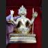 Magic Bronze Statue Phom Four 4face Deity Lucky Magic Gold Key Thai Amulet #6465