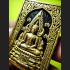 HAND PAINT THAI REAL AMULET CHINNARAJ LUCKY CHARM PENDANT MONK GOLD BLACK