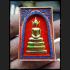 THAI REAL AMULET SOMDEJ 108 MONK MASS BLESSED WAT NOK 3ROW SEAT GOLD PAINT RED