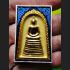 HAND PAINT THAI REAL AMULET SOMDEJ 108 MONK MASS BLESSED WAT NOK 9ROW SEAT GOLD