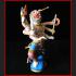 LARGE STATUE BRONZE ARMED MONKEY 8HAND RICH CATCH MONEY THAI AMULET LP KEY PAINT 6 INCH