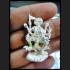 HANUMAN MINIATURE ARMED MONKEY 8HAND VICTORY RID ENEMY RICH MONEY THAI AMULET LP KEY BE2554 SILVER 24K PLATED