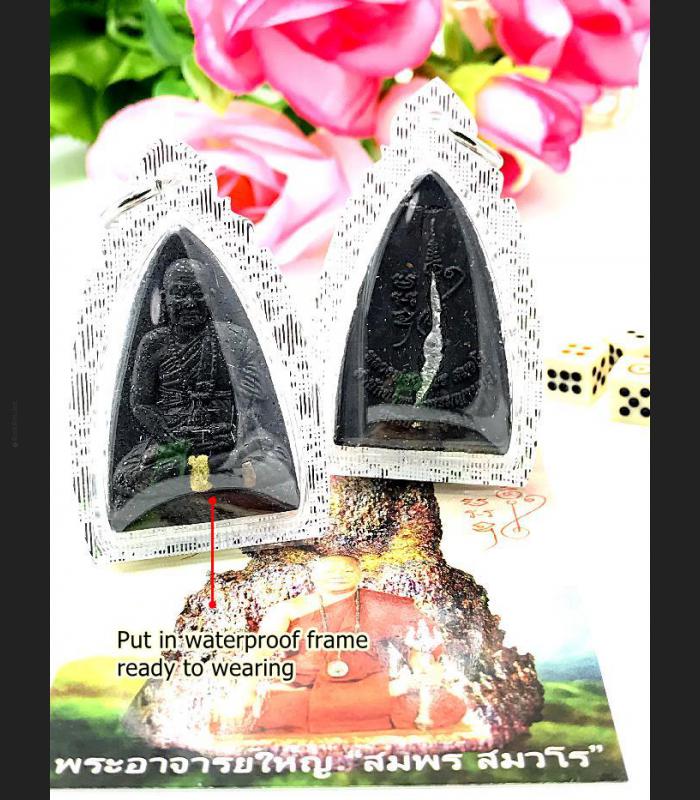 Leklai 3in1 Lucky Money Fortune Lp Somporn Protection Immortal Thai Amulet #6659