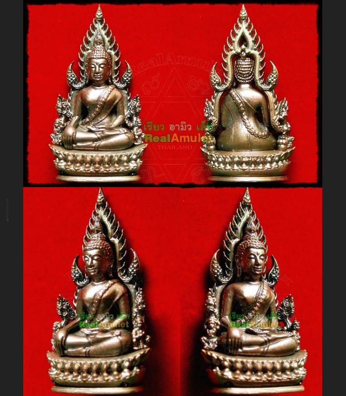 FINE DESIGN BUDDHIST MINIATURE TALISMAN CHINNARAJ JOMRACHAN PREVENT AMULET THAI BRING HAPPINESS 108 MONKS MASS BLESSING 2012