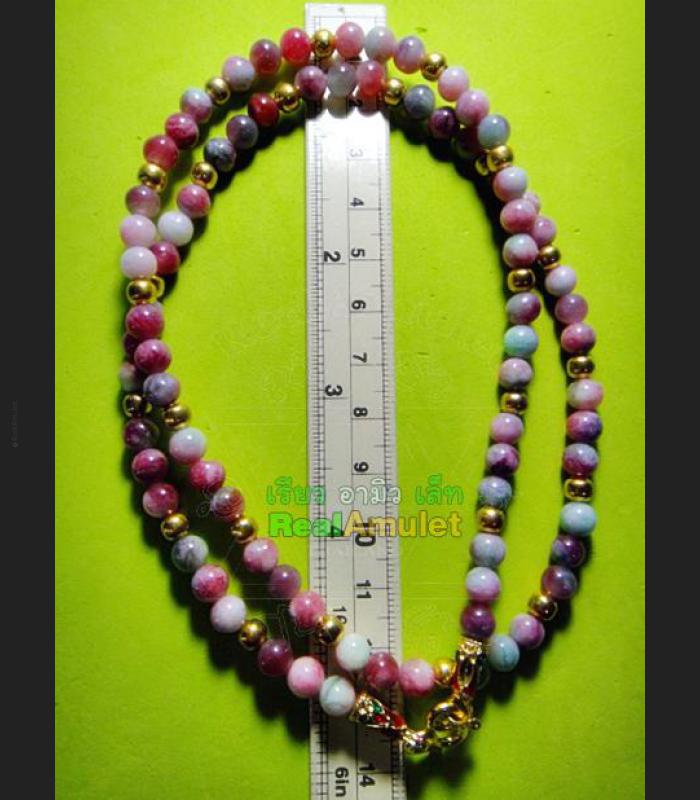 HANDMADE NECKLACE BEAD HANDICRAFT W-HOOK WEARING THAI AMULET MULTI COLOR