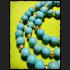 HANDMADE NECKLACE BEAD HANDICRAFT W-HOOK WEARING THAI AMULET BLUE STONE