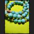 HANDMADE NECKLACE BEAD HANDICRAFT W-HOOK WEARING THAI AMULET BLUE STONE