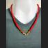 HANDMADE NECKLACE BEAD HANDICRAFT W-HOOK FOR WEARING THAI AMULET RED STONE