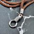 Nylon String Chain Stainless Open Hook Brown Necklace Wearing Thai Amulet #6720