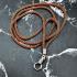 Nylon String Chain Stainless Open Hook Brown Necklace Wearing Thai Amulet #6720