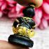 MINIATURE BRONZE GUMAN THEP BOY SPIRIT THAI AMULET LP NEN BLACK SANG-PHET EAT BANANA BE2556