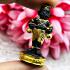 MINIATURE BRONZE GUMAN THEP BOY SPIRIT THAI AMULET LP NEN BLACK NAWA-LIT STANDING BE2556