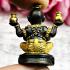 MINIATURE BRONZE GUMAN THEP BOY SPIRIT THAI AMULET LP NEN BLACK UDOM-ZUB FOUR 4 HANDS BE2556