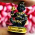 MINIATURE BRONZE GUMAN THEP BOY SPIRIT THAI AMULET LP NEN BLACK TRI-THEP ARMED BE2556