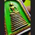 SOMDEJ 108 MONK MASS BLESSED THAI AMULET WAT NOK 9 ROW SEAT GOLD PAINT GREEN