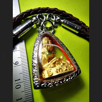 LOKOK PRAI-POON-SAP BOY NECROMANCY MINIATURE GAMBLING LUCK THAI AMULET AC SUBIN 18K GOLD