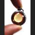 NATURAL GEMS HOLY STONE NAGA EYE LEKLAI THAI AMULET ORANGE ROUND BUTTON