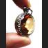 NATURAL GEMS HOLY STONE NAGA EYE LEKLAI THAI AMULET ORANGE ROUND BUTTON