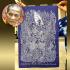 Holy Flag Cloth Narai Garuda Rich Money Lp Kalong Blue Be2550 Thai Amulet #6857