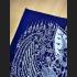 Holy Flag Cloth Narai Garuda Rich Money Lp Kalong Blue Be2550 Thai Amulet #6857