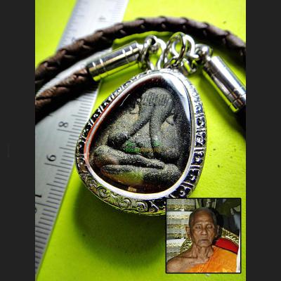 THAI AMULET PIDTA CLOSED EYE 2 TAKUD RID DEBT RICH LP KEY LEKLAI 2006 BLACK