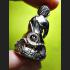 PHA-KRING SRISUTHO BELL BUDDHA NAGA SNAKE HEALING THAI AMULET LP KAMBU WAT KUDCHOMPU BE2554 SILVERY ALPAKA 7745