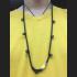 NECKLACE NYLON CHAIN STRING WEAR HANG THAI AMULET HANDMADE 30CM BLACK 7HOOK