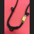 NECKLACE NYLON CHAIN STRING WEAR HANG THAI AMULET HANDMADE 30CM BLACK 7HOOK