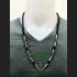 NECKLACE WEARING HANG THAI AMULET NYLON STRING 30CM STAINLESS 5 HOOK BLACK 7843