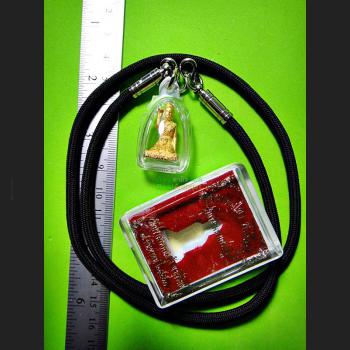 MINIATURE LADY BECKON CATCH MORE CUSTOMER TRADER THAI AMULET LP SWAI BE2553 24K GOLD