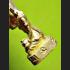 MINIATURE LADY BECKON CATCH MORE CUSTOMER TRADING THAI AMULET LP KEY 18K GOLD 7896