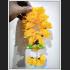HANDMADE PLASTIC YELLOW FLOWER WREATHE GARLAND FESTOON WORSHIP OFFERING HOLY AMULET 7997