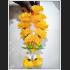 HANDMADE PLASTIC YELLOW FLOWER WREATHE GARLAND FESTOON WORSHIP OFFERING HOLY AMULET 7997