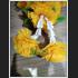 HANDMADE PLASTIC YELLOW FLOWER WREATHE GARLAND FESTOON WORSHIP OFFERING HOLY AMULET 7997