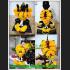 HANDMADE PLASTIC YELLOW FLOWER WREATHE GARLAND FESTOON WORSHIP OFFERING HOLY AMULET 7997