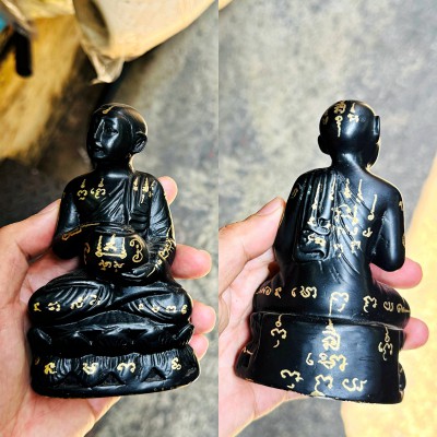 Health Wealth Upakut Yant Write Bronze Buddha Statue Watsutad Thai Amulet 15004