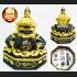 Large Bronze Statue Rahu Eat Moon Lucky Money Fortune Lp Eiam Thai Amulet #15164 HIGH 5 INCH BLACK GOLD