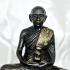 Vintage Bronze Monk Bucha Statue Meditation Wealth Rich Koon Thai Amulet #15199