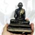 Vintage Bronze Monk Bucha Statue Meditation Wealth Rich Koon Thai Amulet #15199