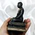 Vintage Bronze Monk Bucha Statue Meditation Wealth Rich Koon Thai Amulet #15199