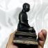 Vintage Bronze Monk Bucha Statue Meditation Wealth Rich Koon Thai Amulet #15199