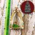 Empty Metal Frame Case Gold Micron 24k Colored Phakring 4cm Thai Amulet #15200