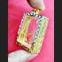 BLANK EMPTY METAL FRAME CASE THAI AMULET GOLD MICRON 24K DIAMOND GEM SOMDEJ 3.3CM