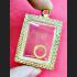 BLANK EMPTY METAL FRAME CASE THAI AMULET GOLD MICRON 24K DIAMOND GEM SOMDEJ 3.3CM