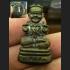 Bronze Guman Smile Boy Gambling Win Lotto Gold Takrut Lp Dum Thai Amulet #15234