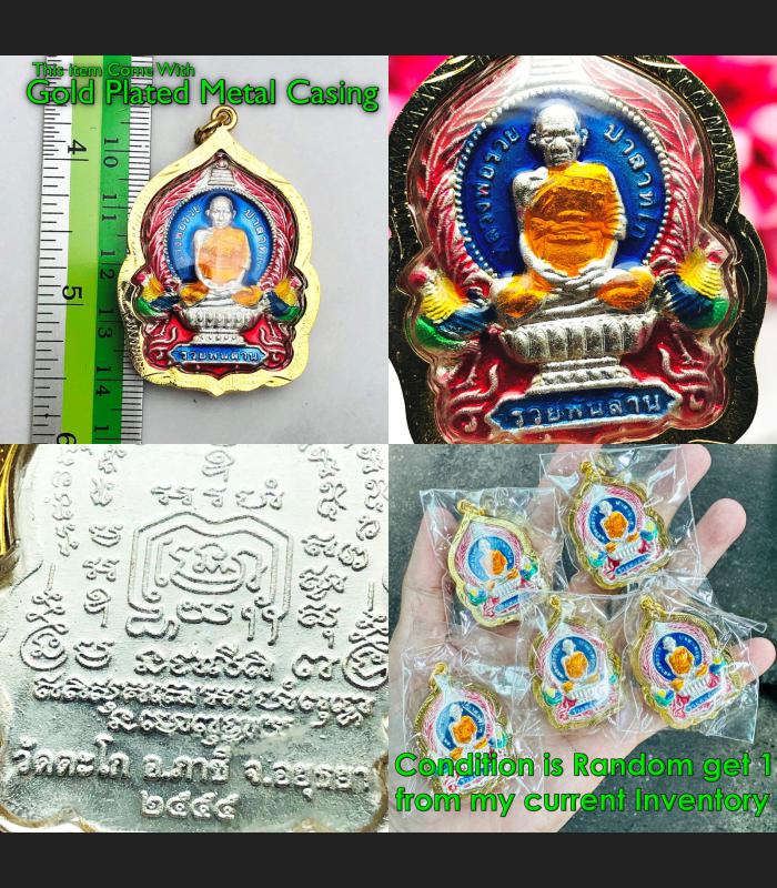 Rich Millionaire Magic Ruay Panlan Be2555 Lucky Coin Pendant Thai Amulet #15265 Rich Millionaire Magic Ruay Panlan Be2555 Lucky Coin Pendant Thai Amulet #15265